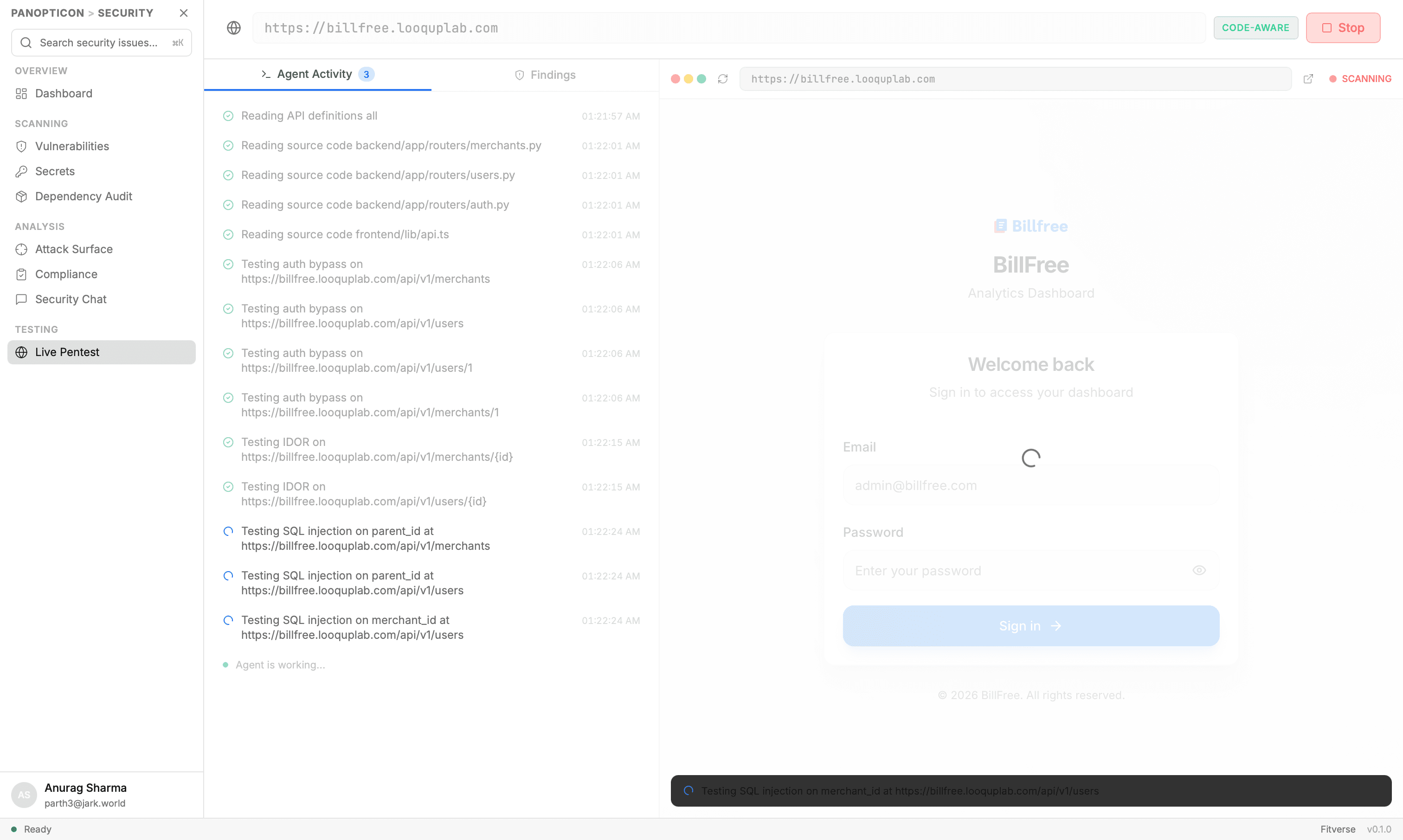 Autonomous security testing